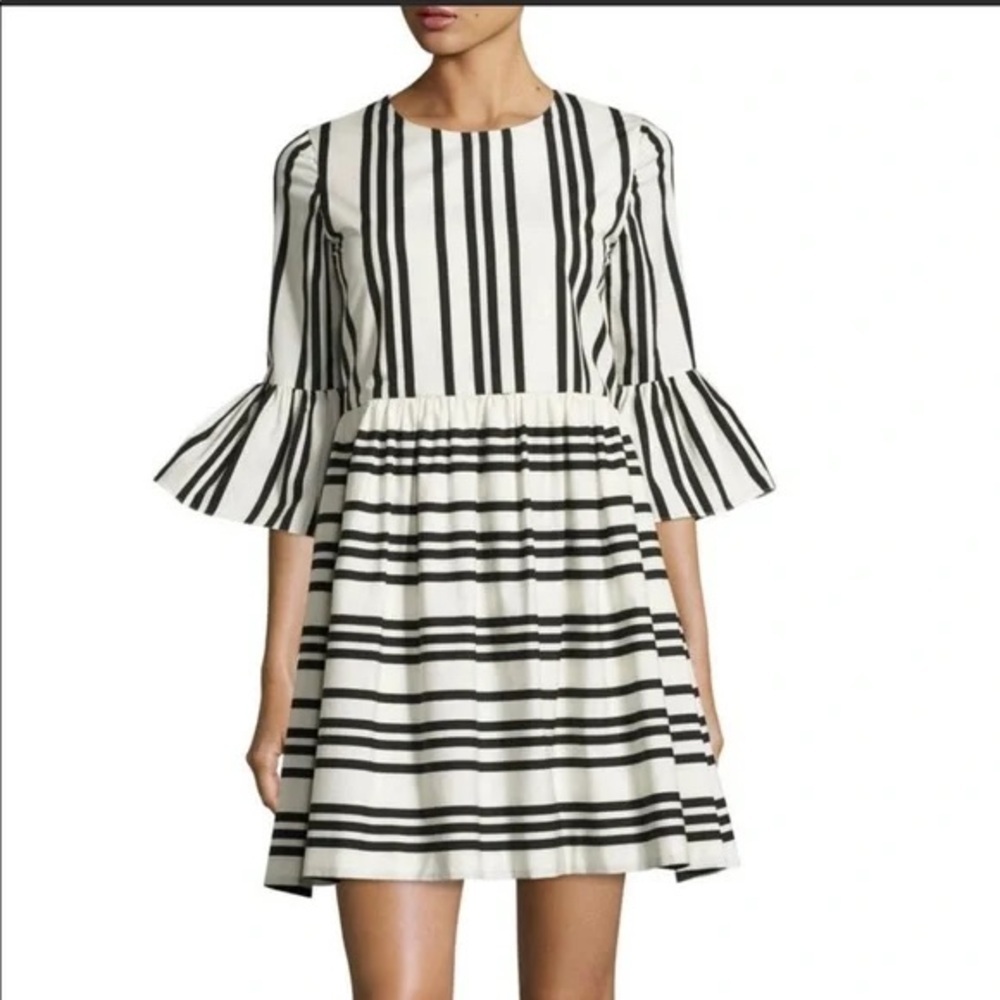 Alice + Olivia Augusta Ruffled Sleeve Dress, 6